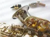 Saxofone soprano curvo de qualidade B, saxofone banhado a prata e níquel de latão plano com boquilha de caixa