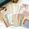 Hediye sargısı 60 PCS INS Stil Yaratıcı Küçük Taze Kolaj Retro Retro Not Temel Günlük Malzeme Kağıt Scrapbook