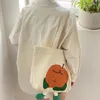 Abendtaschen Youda koreanische Version Leinwand Umhängetasche für Frauen niedlicher Apfel Mann einfache Handtasche große lässige Kapazität Shopper Tote
