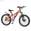 Pédales de vélo 20 pouces vélo pour enfants en alliage d'aluminium VTT cross-country hommes et femmes absorption des chocs double frein à disque vélo 3M411