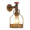 Wall Lamp E27 Vintage Industrial Led American Loft Style Water Pipe Light European Bar Restaurant Cafe Rust