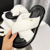 Designer de luxo mulheres marca chinelos clássico novo estilo gordo recheado metal duplo sinal cruz sandálias sola grossa não slides salto aberto casual senhoras casa chinelo