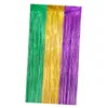 Decoração de festa Mardi Gras Gras Metallic Tinsel Cortinas Fringe Fringe Cenário Frete de transmissora de transmissões para decorações de férias