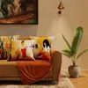 Наволочка простая плюшевая подушка талия домашние продукты бросают обложку Morandi Abstract Art диван Poszewka Boho