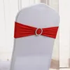 Fodere per sedie Matrimonio Nodo Nastro Decorazione Telai per banchetto Paese Cinghie di copertura Fiore posteriore Fiocco elastico Accessori per feste