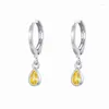 Dangle Earrings CRMYA Tiny Teardrop Purple Yellow White Zircon Gold Filled Silver Color Drop Earring For Women Fashion Jewelry