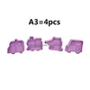48 Style 1Setis4PCS 3D Plastic PP Christmas Cutter Spring Pressing Mod Cake Decorating Tools Biscuits Mold Drop Delivery Dhwjr