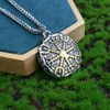 Hanger Kettingen 10 stks Noorse Kompas Ketting Mannen Vikings Runen Rvs Vegvisir Amulet Sieraden