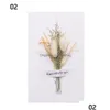 Приветствующие открытки 1pcs Подарочная карта приглашения Gypsophila высушенные цветы рукописное благословение