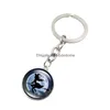 Halloween Witch Key Ring Time Gem Chain Gift For Child 5 Styles Drop Delivery Dhi9V