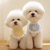 Dog Collars Cute Pets Bib Saliva Towel Cats Birthday Dress Up Adjustable Plaid Satin Bibs Ins Puppy Kitten Cosplay Pet Supplies Scarf
