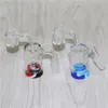 Fumar Hookahs 14mm 18mm Vidro Reclaim Catchers Ash Catcher para Bongs Dab Rigs com 4mm Quartz Banger e 5ml Recipientes de Cera de Silicone ZZ