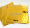 Gift Wrap 100 sheets 2020cm Gold Aluminium Foil Wrapper Paper Wedding Chocolate Candy Wrapping Sheets 230411