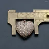 Pendanthalsband lyxiga smycken gör leveranser färg förblir ros guld rodium pläterad metall cz asfalterat hjärta för kvinnor halsband