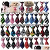 Hundkläder 100 st/parti Dog Apparel Pet Puppy Tie Bow Ties Cat Slits Grooming Supplies For Small Middle 4 Model LY05 Drop Delivery DHSD3