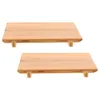 Servis uppsättningar 2st Sashimi Sushi Bamboo Trays Japanese Style Table Boards