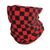 Шарфы красные и черные шахматная бандана, гетры, ветрозащитная маска для лица, шарф, чехол для женщин и мужчин, головные уборы