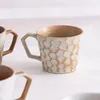 Tazze Tazza in ceramica grezza tagliata a mano creativa in stile giapponese Tazza per il latte Forno per caffè istantaneo in ceramica retrò fatto a mano