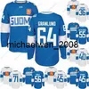 Weng World Cup of Hockey Finland Team Jersey Komarov Granlund Haula Ristolainen Filppula vatanen Rask Jokinen Men Women Young Hoceky Jerseys