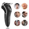 Elektrisk för män laddningsbar våt torr elektrisk rakapparat med pop-up trimmer LED-display