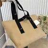 Novo Produto L Letra Bolsa de Praia Feminina Bolsas Cesta Tecido Designers Bolsas Moda Ombro Grande Sacos de Compras Mulher Palha Férias Casual Tote Bag Bolsa 230411