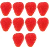 Party Decoration 10 Pcs Fake Fruits Model Strawberry Slice Pvc Simulation Artificial Pography