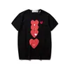 Zagraj w koszulce mody MENS T-shirty projektant czerwony serce koszulka swoboda bawełniana haft krótkie rękawe T-shirt azjatyckie rozmiary 97