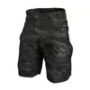 Mäns shorts modemilitärmiliters shorts casual kamouflage tryckt lösa multi-pocket utomhus jogging shorts byxor Bermuda#G3 230411