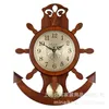 Relojes de pared Reloj de timón de estilo europeo Silencioso Creativo Mediterráneo Péndulo Hogar moderno