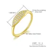 Dainty Minimalist Stacking Ring For Women Trend Cubic Zircon Gold Color Crystal Finger Accessories for Female Jewelry Gift R737