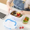 Dinnerware Sets 110V 220V Bento Boxes Heat Preservation Portable Electric Lunch Box Grade PP Convenient Gadgets For Household Office