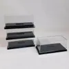 Depolama kutuları kutular temiz akrilik ekran kasası perspex kutusu 10cm l Plastik beyaz taban toz geçirmez250i