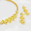 Ketting oorbellen sets voor vrouwen Dubai African Gold Color Sieraden Bruid Nigeriaans bruiloft Sieraden Gift