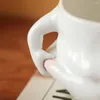 머그스 kawaii 세라믹 머그잔 귀여운 커피 컵 핀치 배꼽 재미있는 도자기 아침 식사 우유 물 선물