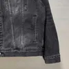 Kvinnorjackor Designer BL23SS Loose Men's and Polo Collar Autumn/Winter Jacket Washed Old Hole Patched Denim Coat Zahk