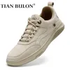 Daim cuir hommes chaussures décontractées baskets de créateur hommes de luxe italien hommes chaussures marques respirant chaussures de marche Zapatillas Hombre