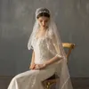 Voiles de mariée Peigne à cheveux cousu à la main Épingle à cheveux double face Voile de mariage Style coréen Belles et fraîches petites feuilles