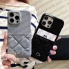 革のカードホルダー電話ケースデザイナーiPhone 15 Pro MaxケースApple iPhone 14 Pro Max 13 12 13Promax 12Promax Luxury Wallet Cover Caseケース