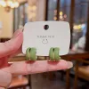 Stud Earrings South Korea's Small Fresh C-shaped Double Patchwork Color Ins Tide Light Luxury Temperament Senior Sense Ear Studs