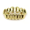 Denti Hip Hop placcati in oro Grillz 15 disegni Griglie dentali superiori inferiori Bocca Punk Caps Cosplay Party Vampire Rapper Gioielli Drop Deliver Dhbn3