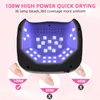 Nail Dryers 36LEDS Rechargeable UV LED Lamp Professional Cordless Gel Polish Drying For Manicure With Builtin Battery Art 231110