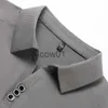 Camisetas para hombres Otoño de los hombres de mediana edad Cuello vuelto suelto más tamaño Polo Camisa de negocios de lujo Camisa de manga larga Golf Hombres Ropa J231111