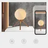 Tafellampen Noordige creatieve lamp Moon 3d Night Light Printing Lampshade Golden Slaapkamer Kerstcadeaus LED