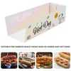 Confezione regalo 100 pezzi Vassoio per alimenti in carta Contenitore per dolci Porta cani Set per raclette Scatola Muffin Vassoi per cani di mais