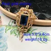 Pins Brooches s Brooches Big Bow Rectangle Blue Vintage Flower Pearl Pendant Pins Banquet Jewelry Wholesale Highquality Accessories 230411