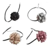 Choker moda róża naszyjnik z kwiatem liny Łańcuchowy materiał materiał idealny prezent dla modnych damskich dziewcząt nastolatek