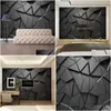 Sfondi Moderno Creativo 3D Geometrica Astratta Triangolo Grigio Grande Murale Carta da parati Soggiorno Tv Parete Home Decor Panno Affresco Dro Dhx9P