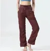 Lulus Yoga Outfits Suit 2022 New Dance Studio Women's Mid Rise Pantsカジュアルスリムで汎用性の高いビジネススピーカーワイドレッグDA