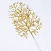 Kwiaty dekoracyjne 1PC Glitter Cypress Sztuczne rośliny kwiatowe do majsterkowania Kwiatowa aranżacja choinka Garland Rattan Decorki