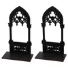 Candle Holders Shelfs Candlestick Holder Desktop Candleholder Halloween Table Wood Stands Centerpieces Tables Large Pillar Goth Sconce